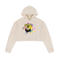 Sudadera corta con capucha para mujer, lavado mineral