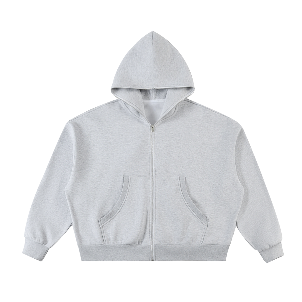 Sudadera Boxy de polar con cremallera completa