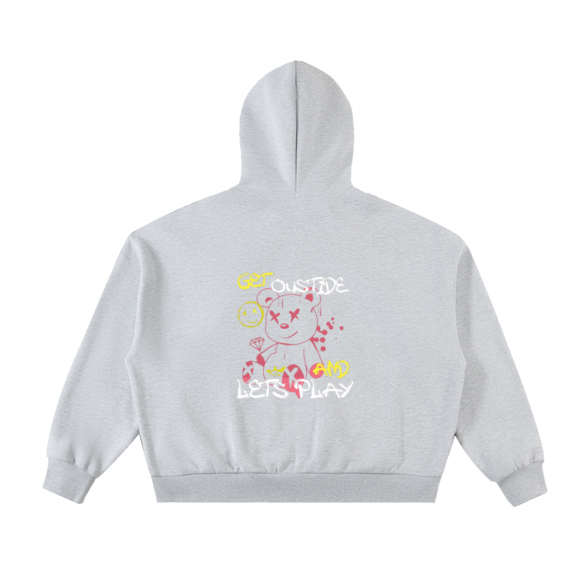 Fleeced Full-Zip Boxy Hoodie