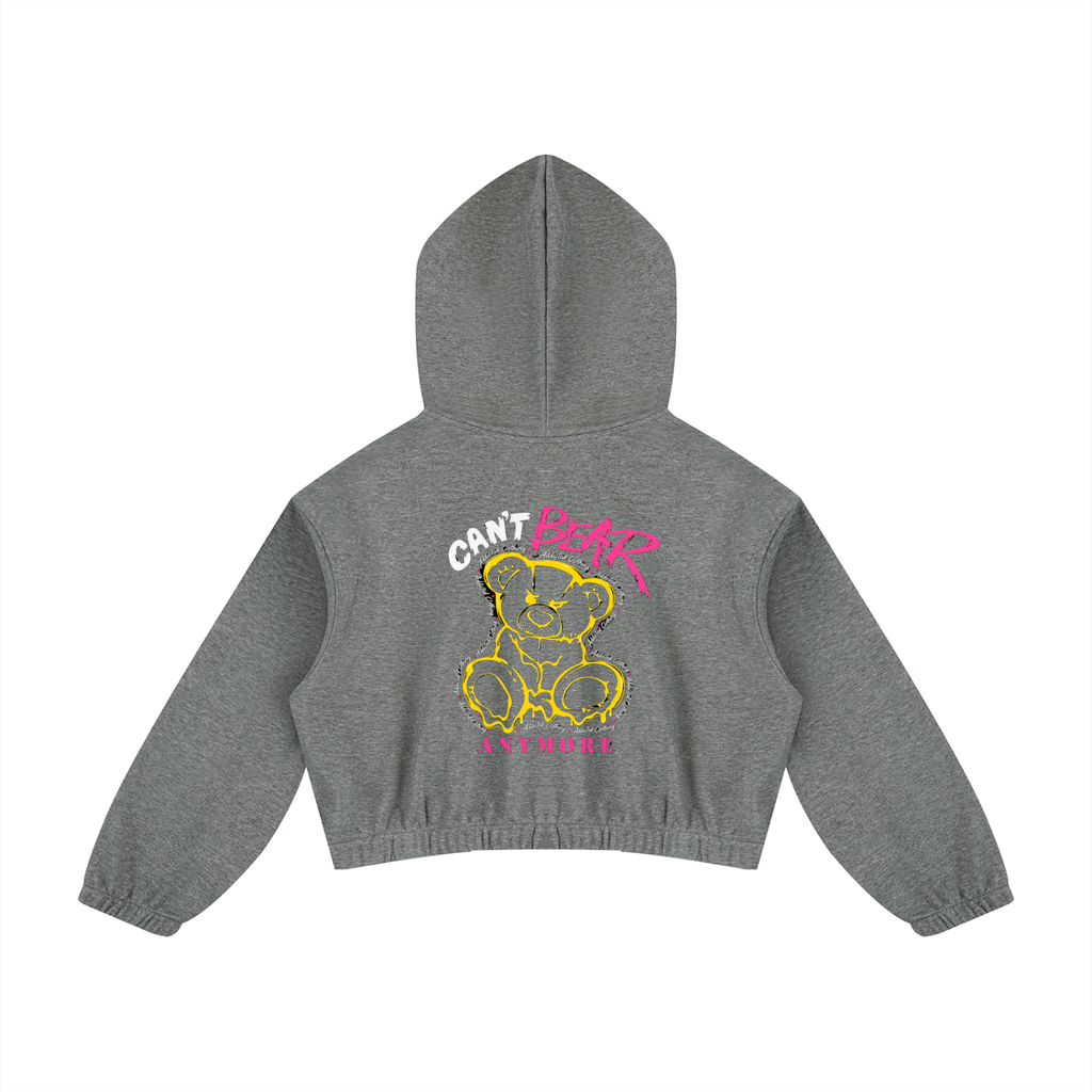 Sudadera con capucha y cierre de un cuarto, corte cuadrado, para mujer