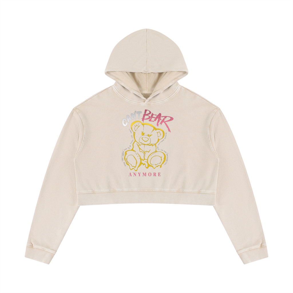 Women’s Mineral Washed Crop Hoodie