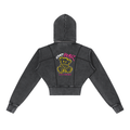 Sudadera de felpa corta lavada de estilo vintage