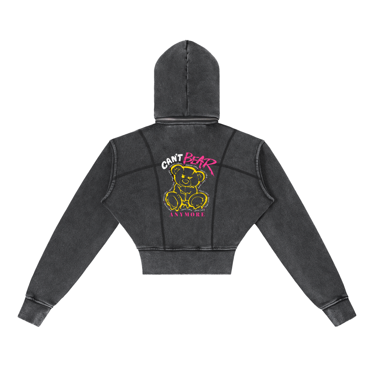 Sudadera de felpa corta lavada de estilo vintage
