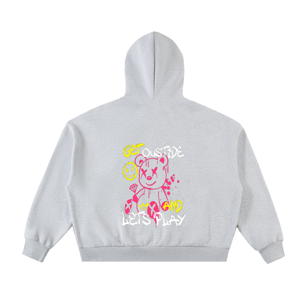 Sudadera Boxy de polar con cremallera completa